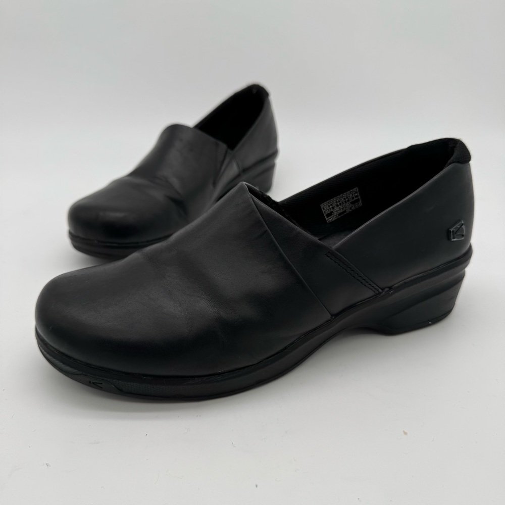 Keen Mora Black Leather Clog Size 10